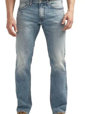 Silver Jeans NWT Allan Slim Fit Straight Leg Jeans Light Wash Men's size 30x32